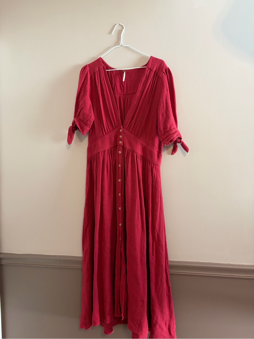 Free People Dress - Red - Love Of My Life Midi Dress size L